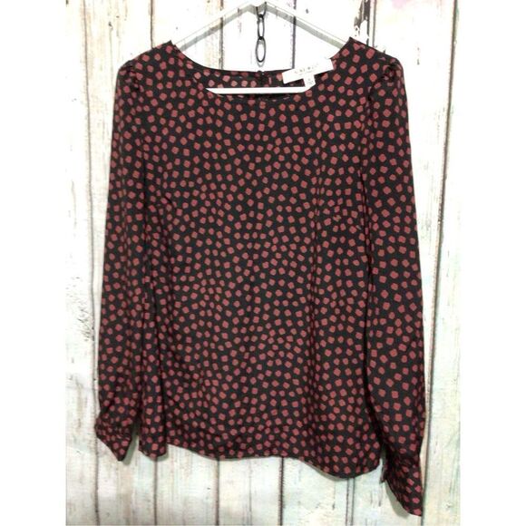 NEW Nine West Blouse Size Medium Black Red💕❤️ - Picture 7 of 11